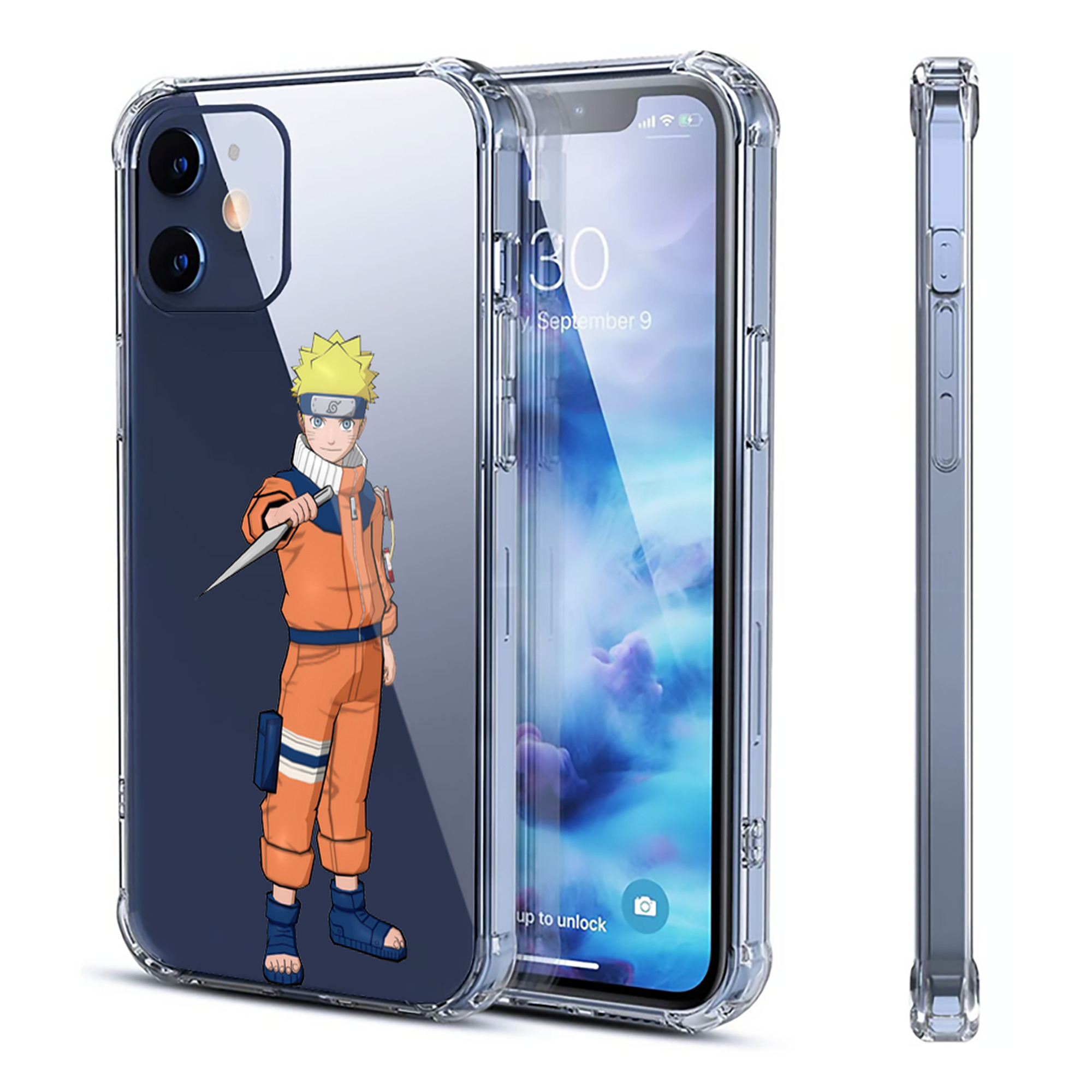（画像用） NARUTO -ナルト- うずまき ナルト Uzumaki Naruto 【iPhone 12シリーズ対応】透明スマホケース（クリアソフトケース）